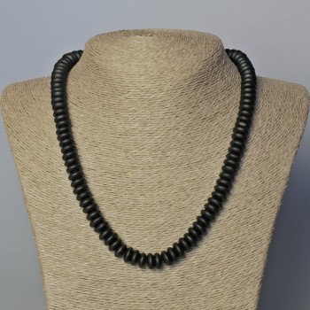 عقد شونغيت (صناعي) روندل ناعم، قطر 10x4,5mm+-، طول 45-49cm+