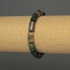 سوار من عقيق الطحلب أسطواني، قطر 12×8مم+-، طول 18سم+- مطاطي