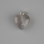 قلادة قلب عقيق دخاني 15×15×22مم+