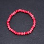 سوار "تورمالين" (صناعي) وردي داكن، قطر 6x4mm على مطاط