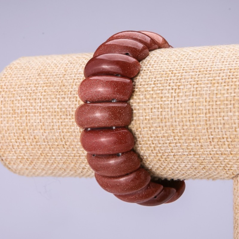 سوار أفنتورين "رمل ذهبي" وصلة 24,5×9,5mm