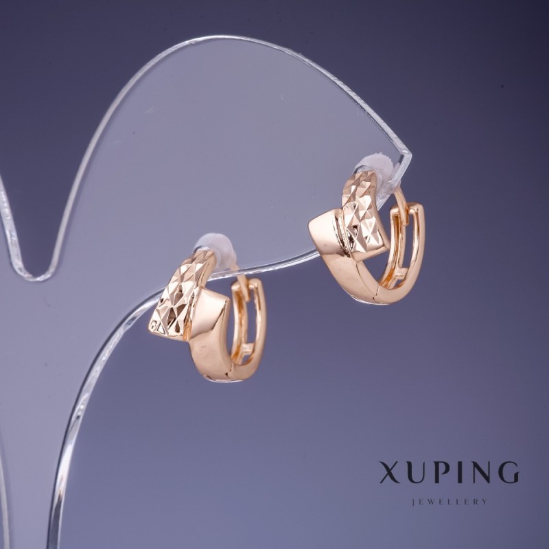 أقراط Xuping 8x12mm "طلاء ذهبي 18K"