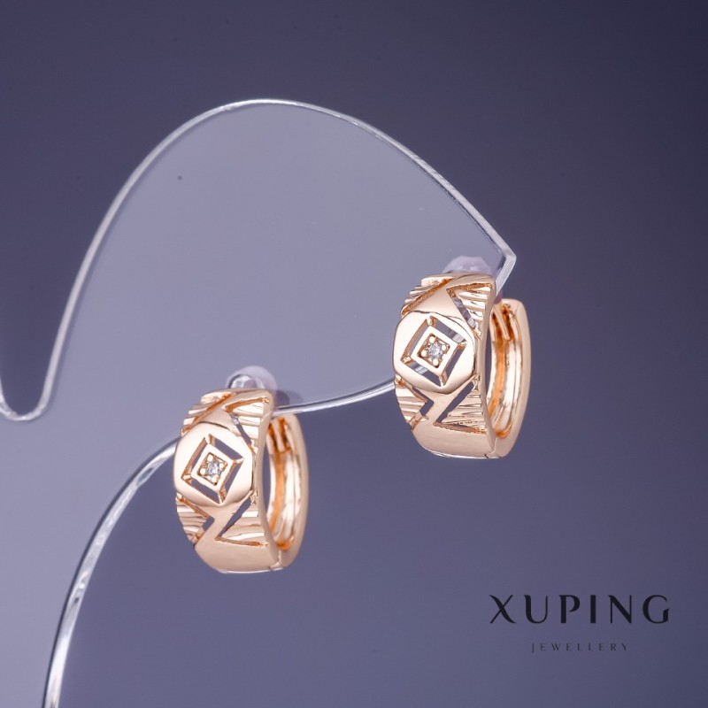 أقراط Xuping 15x7mm "مطلية بالذهب عيار 18"