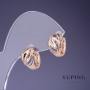 أقراط Xuping 12×9mm "طلاء ذهبي 18K، روديوم"