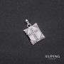 قلادة Xuping «صليب» 13×15×23مم روديوم