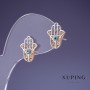 أقراط Xuping كف 14x11mm "مطلية بالذهب 18K"