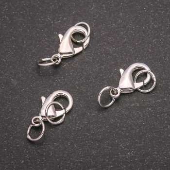 إكسسوار مشبك كاربين 8x15mm معدن فضي اللون
