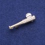 بروش مضرب بيسبول بأحجار ستراس، معدن ذهبي 13x40mm
